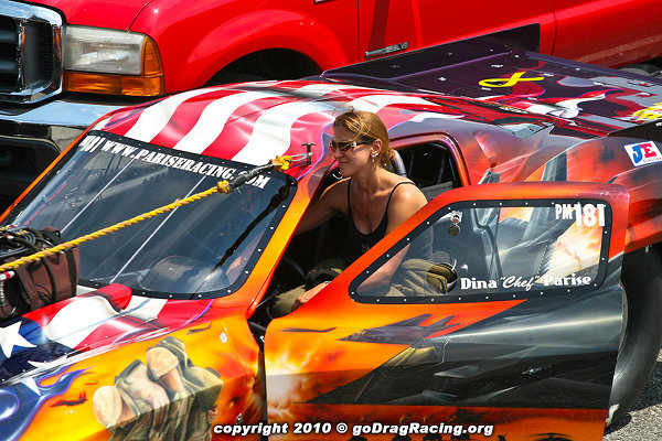 Dina 'The Chef' Getting towed to the staging lanes